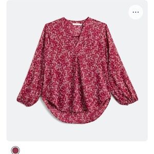 Floral Print Women's Top - Red